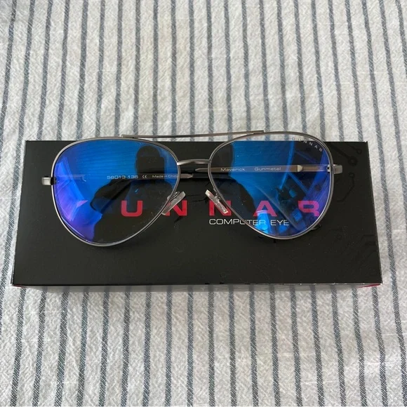 Gunner Maverick Aviator Blue Light Glasses - Picture 2 of 9